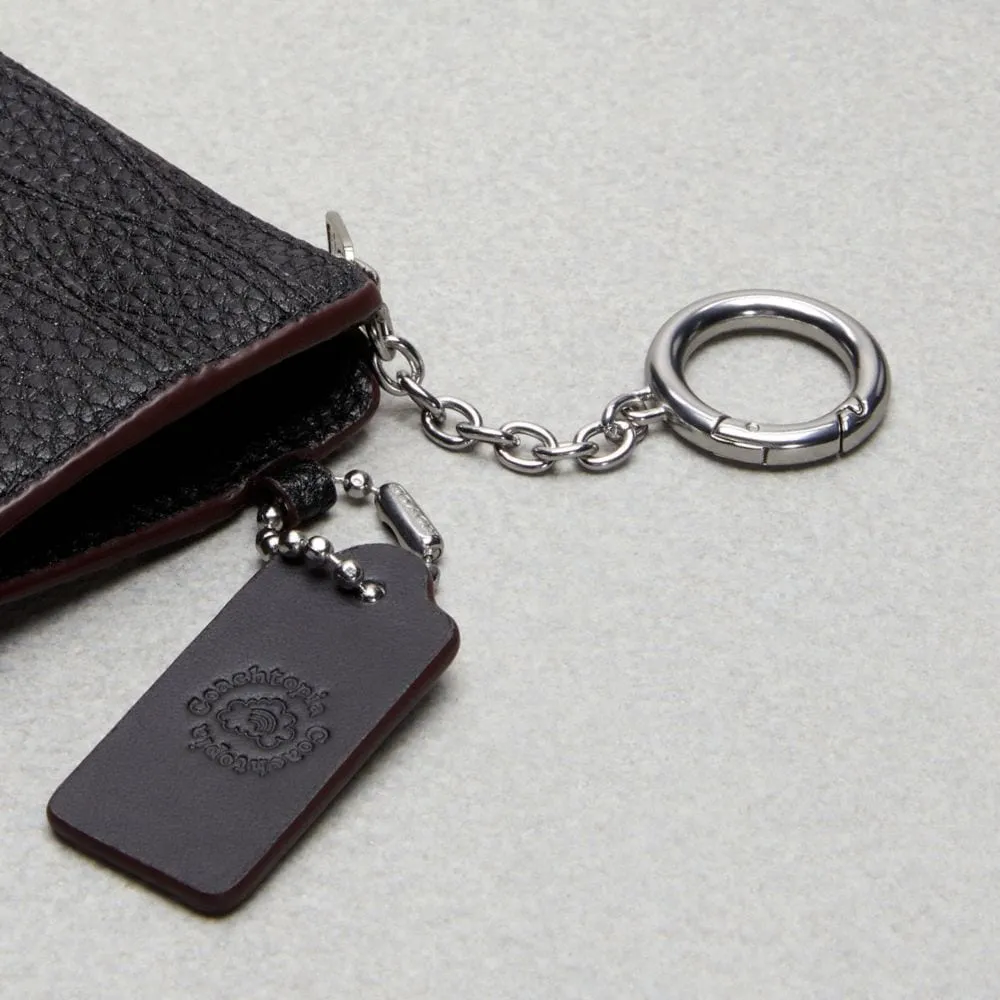Wavy Zip Card Case With Keyring