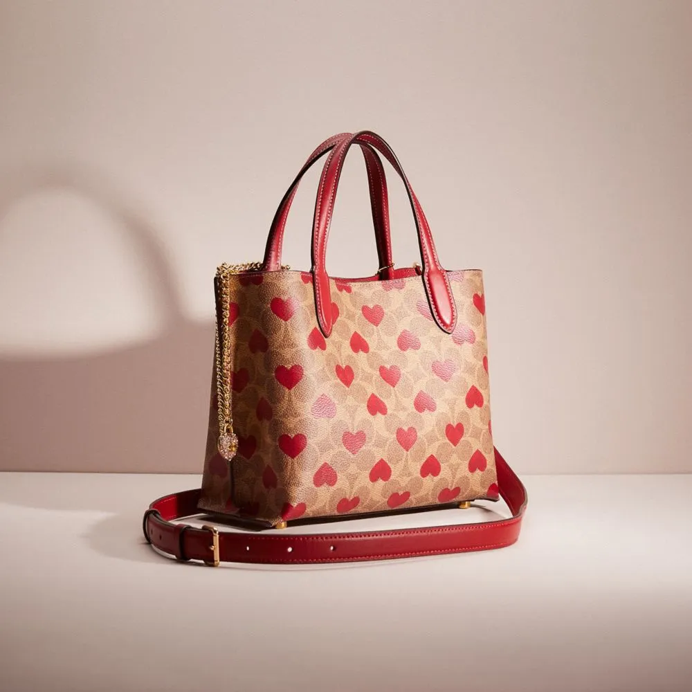 Upcrafted Willow Tote 24 In Signature Canvas With Heart Print