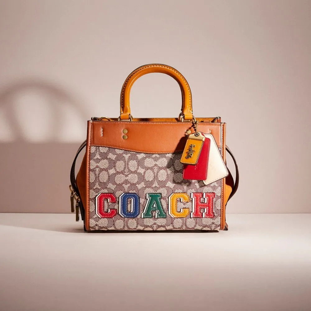 COACH Upcrafted Ruby Satchel 25 In Colorblock in Pink