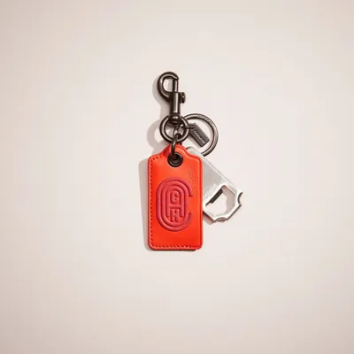 Restored Bottle Opener Key Fob With Coach Patch