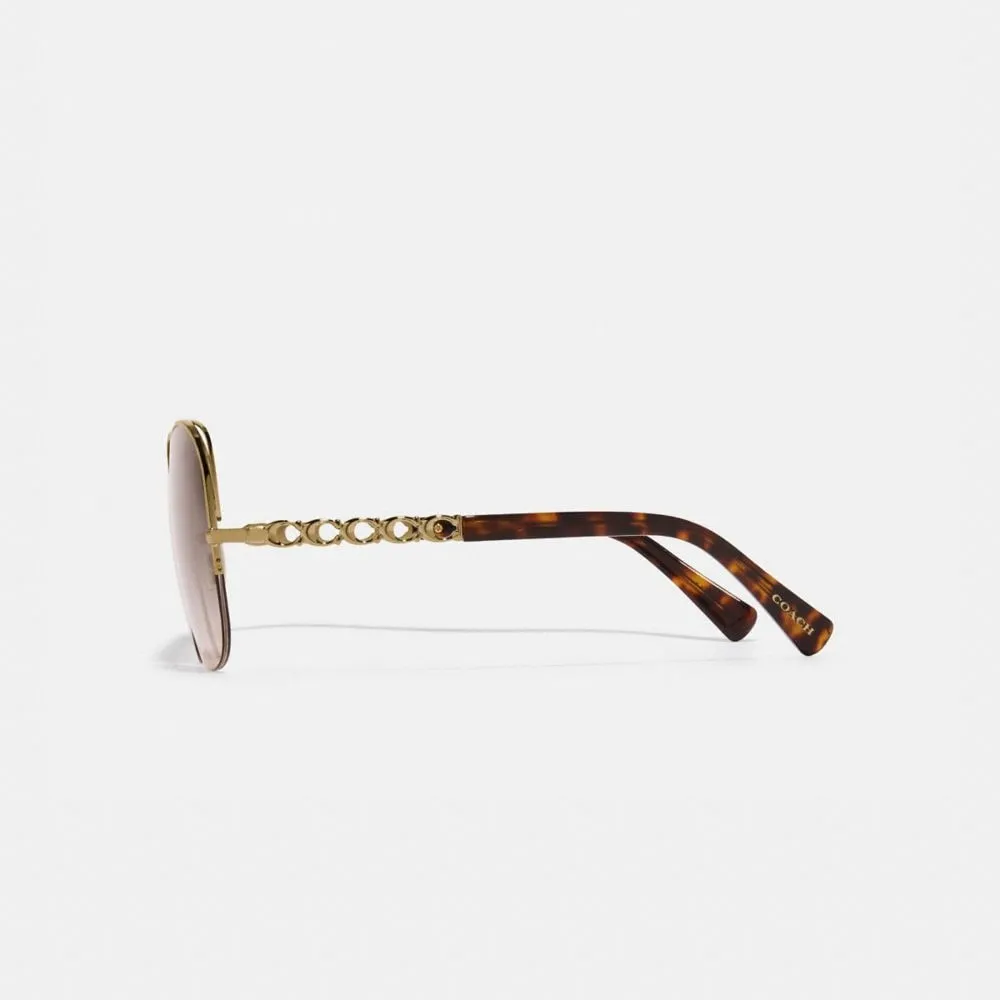 Signature Chain Open Wire Sunglasses