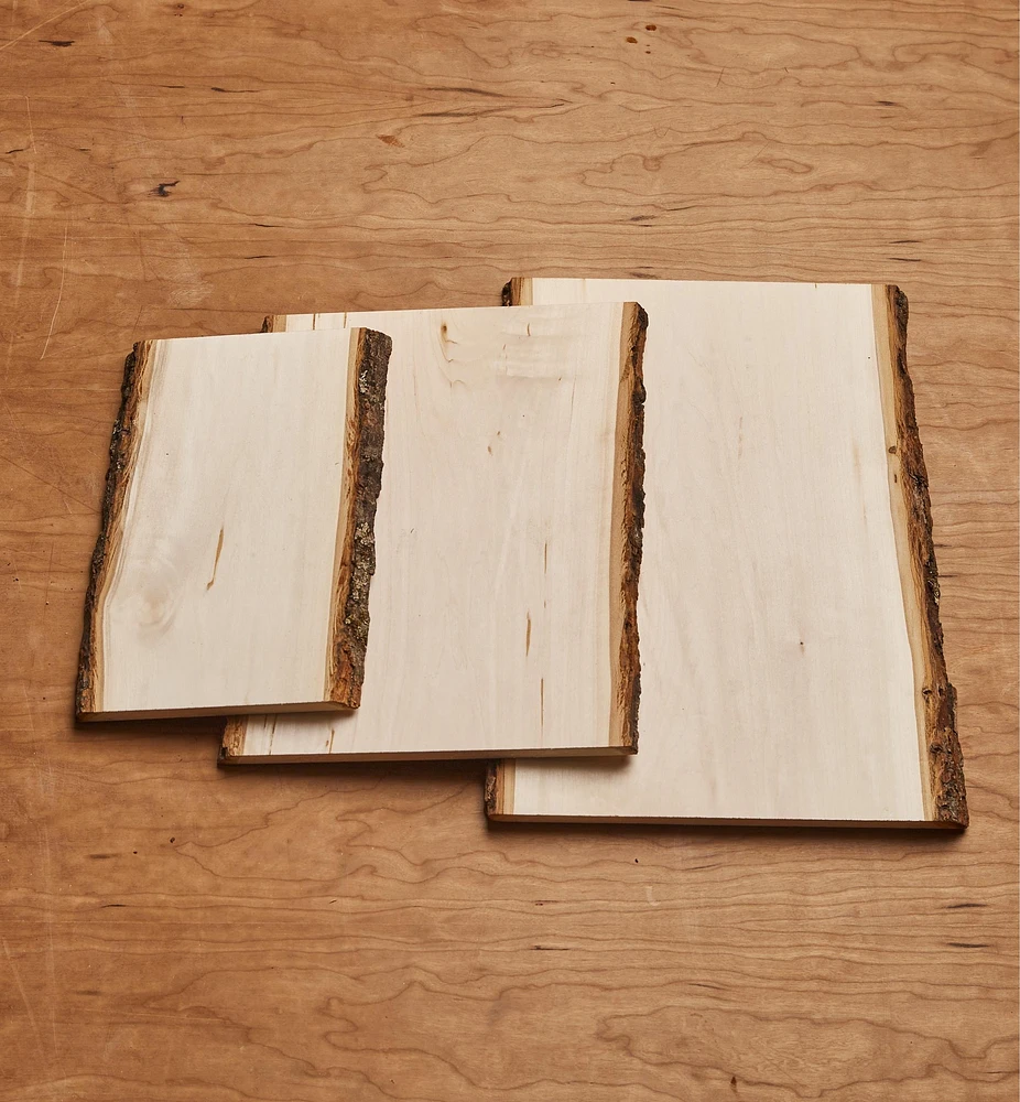 Live-Edge Rectangular Basswood Plaques