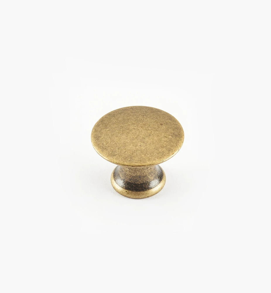 Boutons à tête plate, fini laiton
