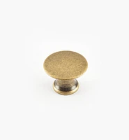 Boutons à tête plate, fini laiton