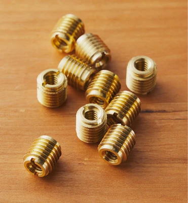 1/4-20 Brass Knife-Edge Insert Nuts