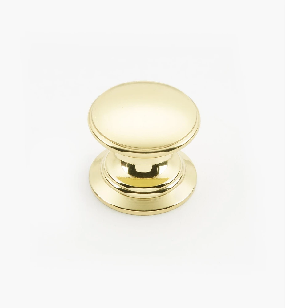 Bevelled Brass Round Knobs