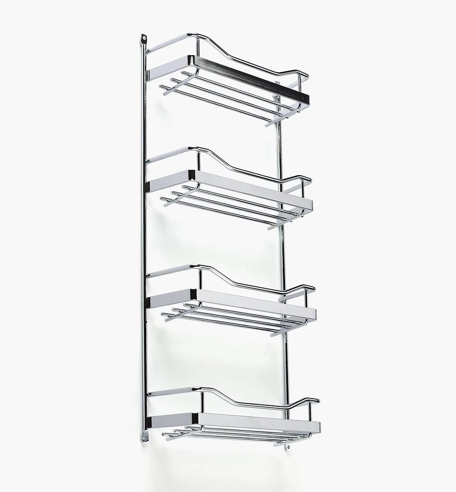 Narrow Four-Shelf Screw-Mount Spice Rack