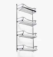 Narrow Four-Shelf Screw-Mount Spice Rack