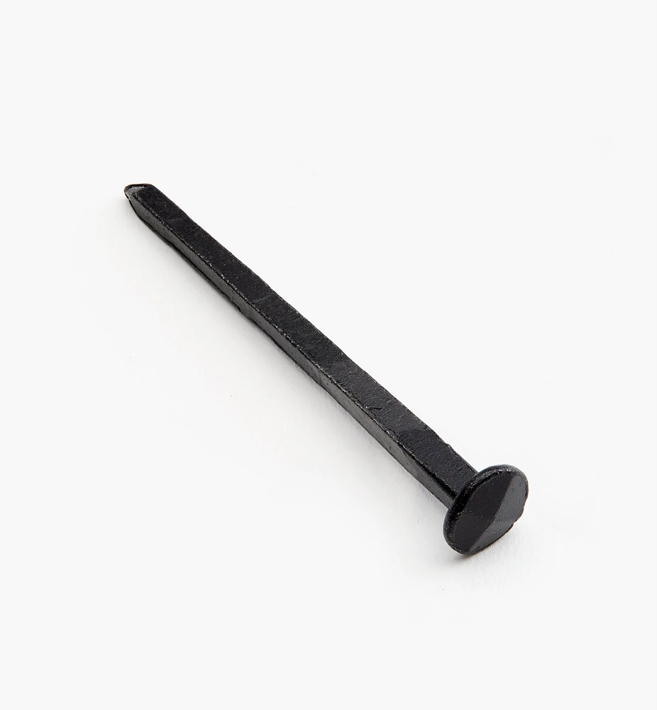Black Steel Diamond-Head Forged Nails from Clouterie Rivierre