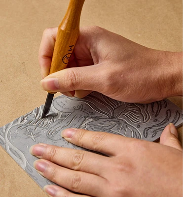 Linoleum Linocut Block