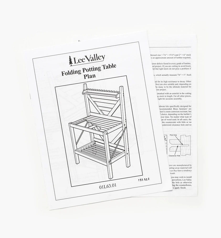 Folding Potting Table Plan