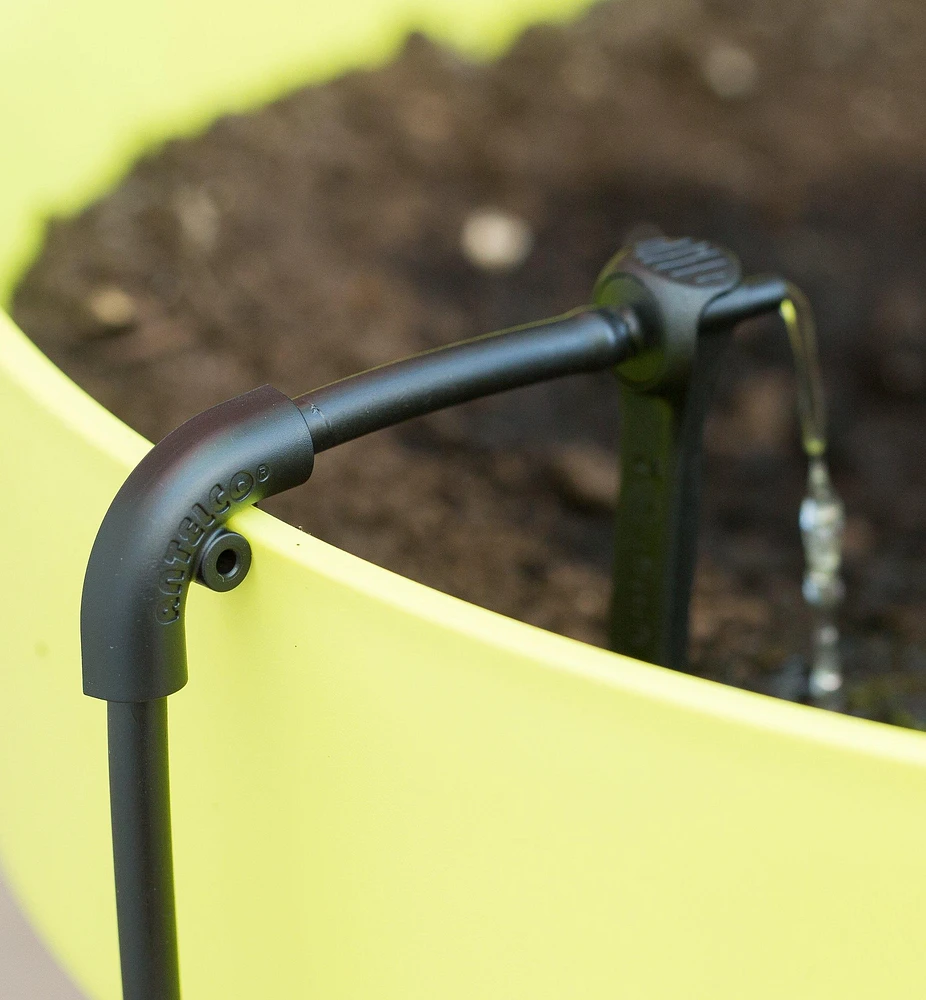Clip-On Elbows for Drip and Low-Flow Irrigation Systems