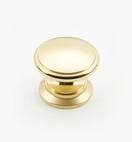 Bevelled Brass Round Knobs