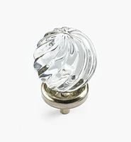 Boutons en verre torsadé