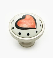 Liberty Ceramic Heart Knobs