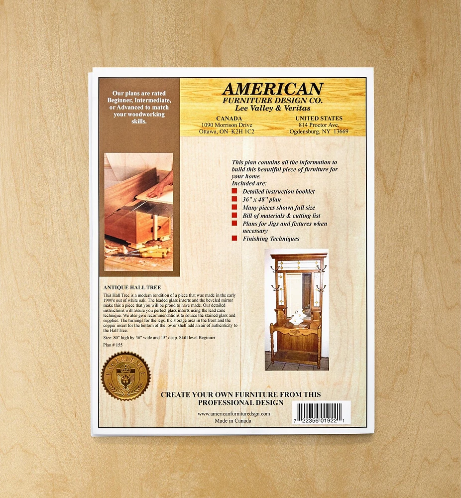 Antique Hall Tree Plan