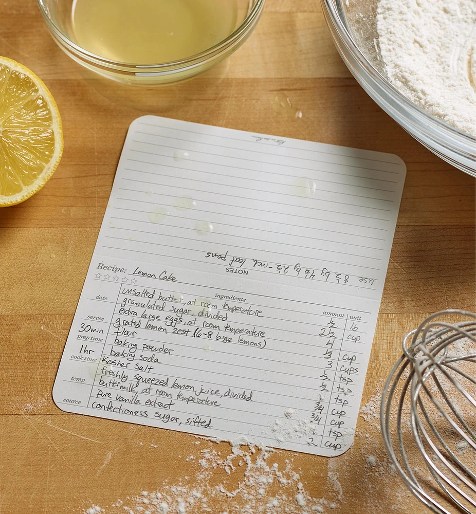 Spill-Proof Recipe Cards