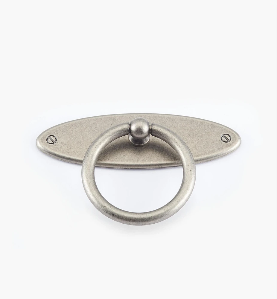 Oval Plate Ring Pull with Escutcheon