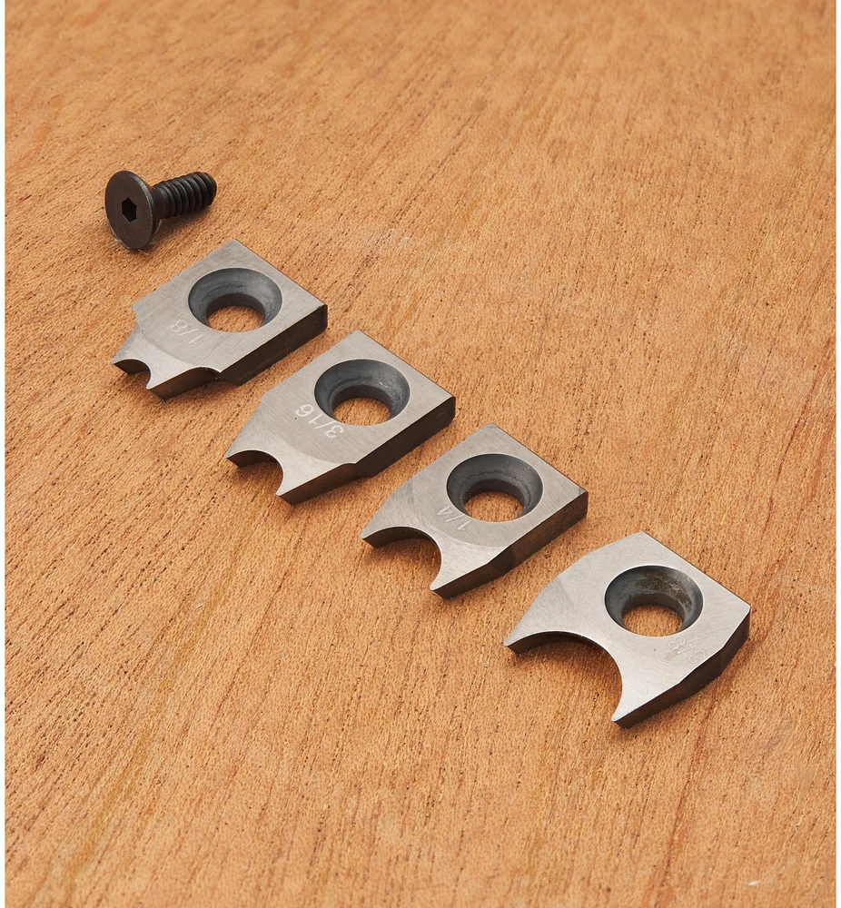 Plaquettes à angle d'attaque négatif pour bourrelet Easy Wood Tools
