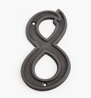 Italic Cast Brass House Numbers