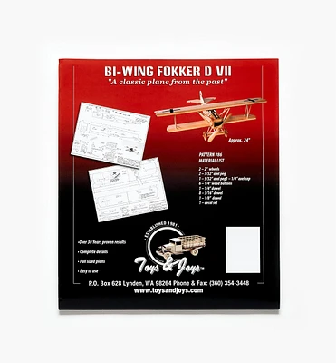 Toy Bi-Wing Airplane Plan