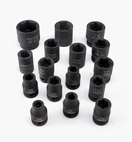 Powerbuilt 16-pc. Metric Impact Socket Set