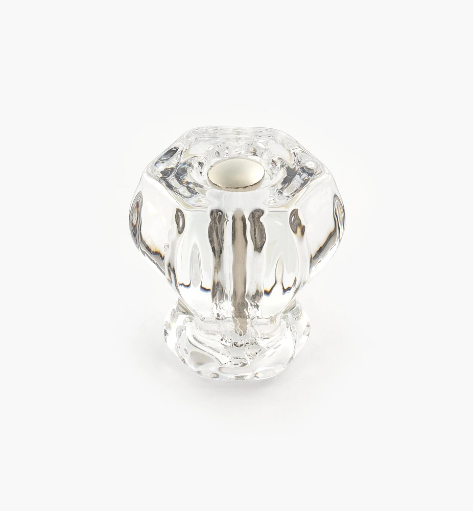 Hexagonal Glass Knob