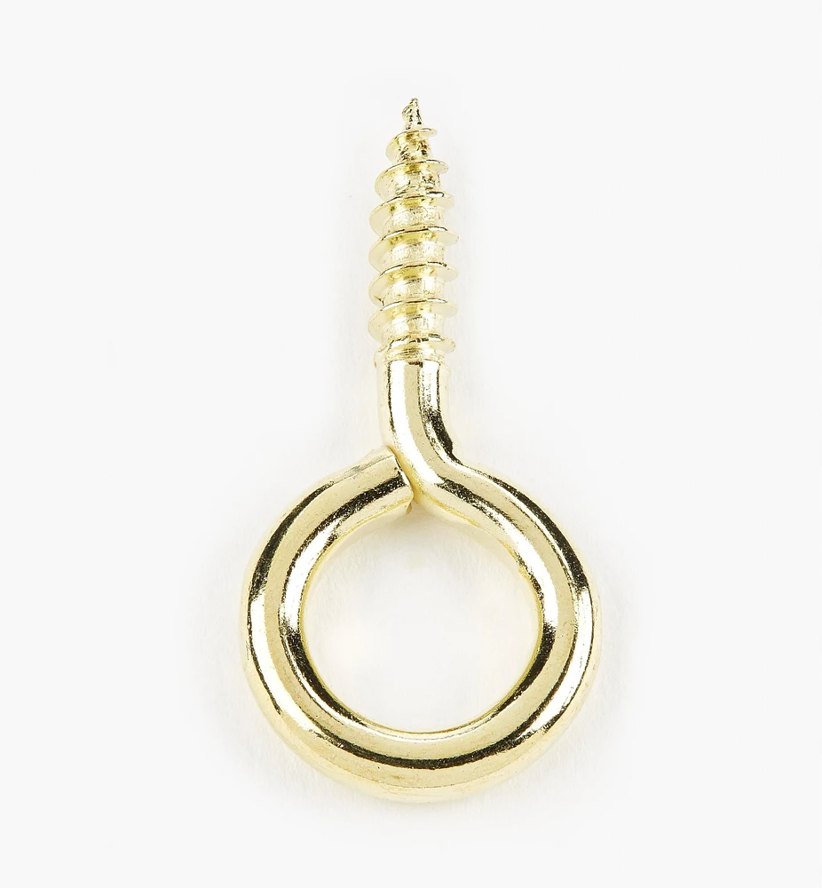 Brass-Plated Screw Eyes