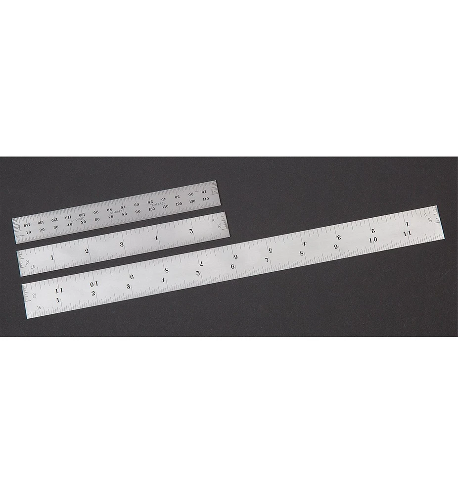 Starrett Spring-Tempered Precision Rules with End Graduations