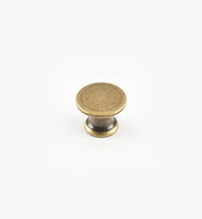 Boutons à tête plate, fini laiton