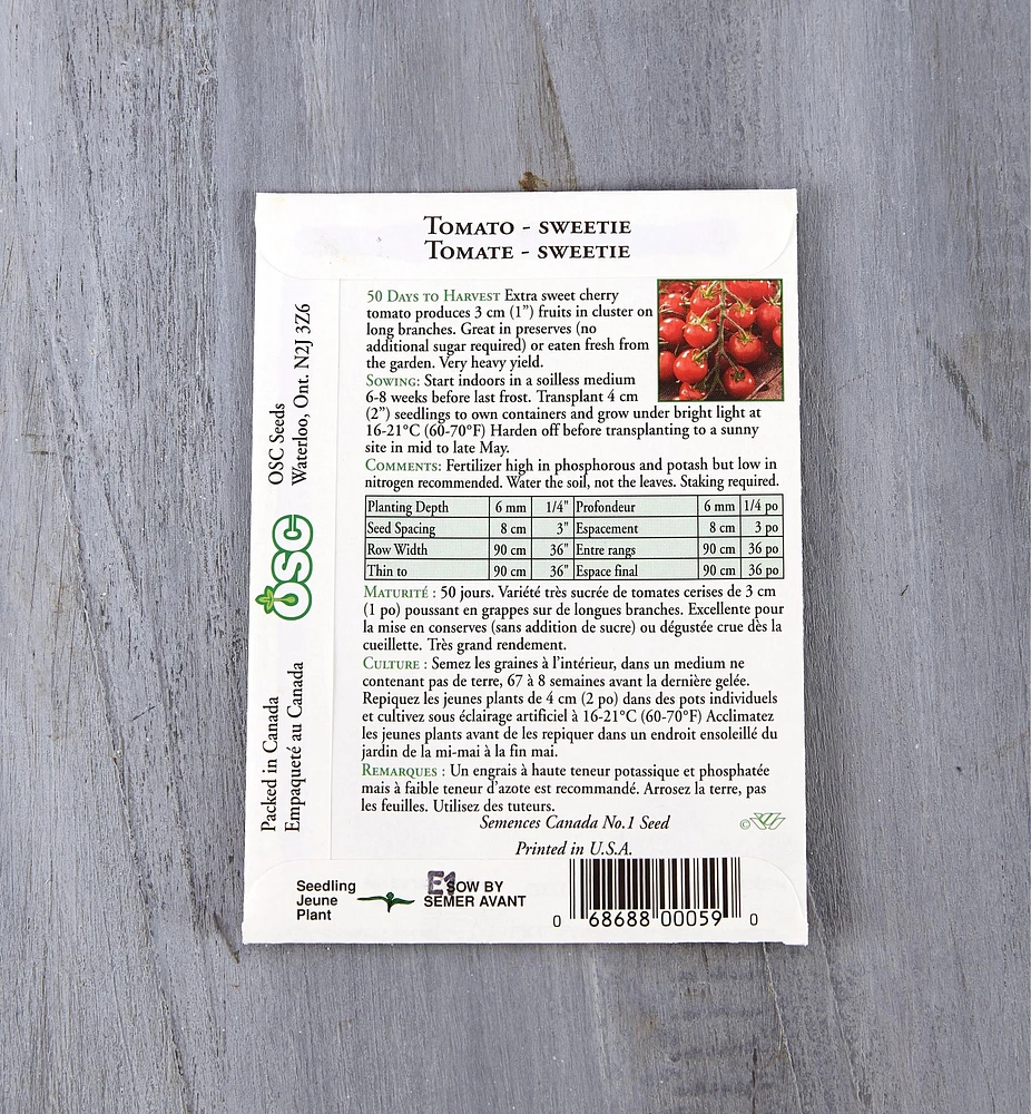 Sachets de semences tomates OSC