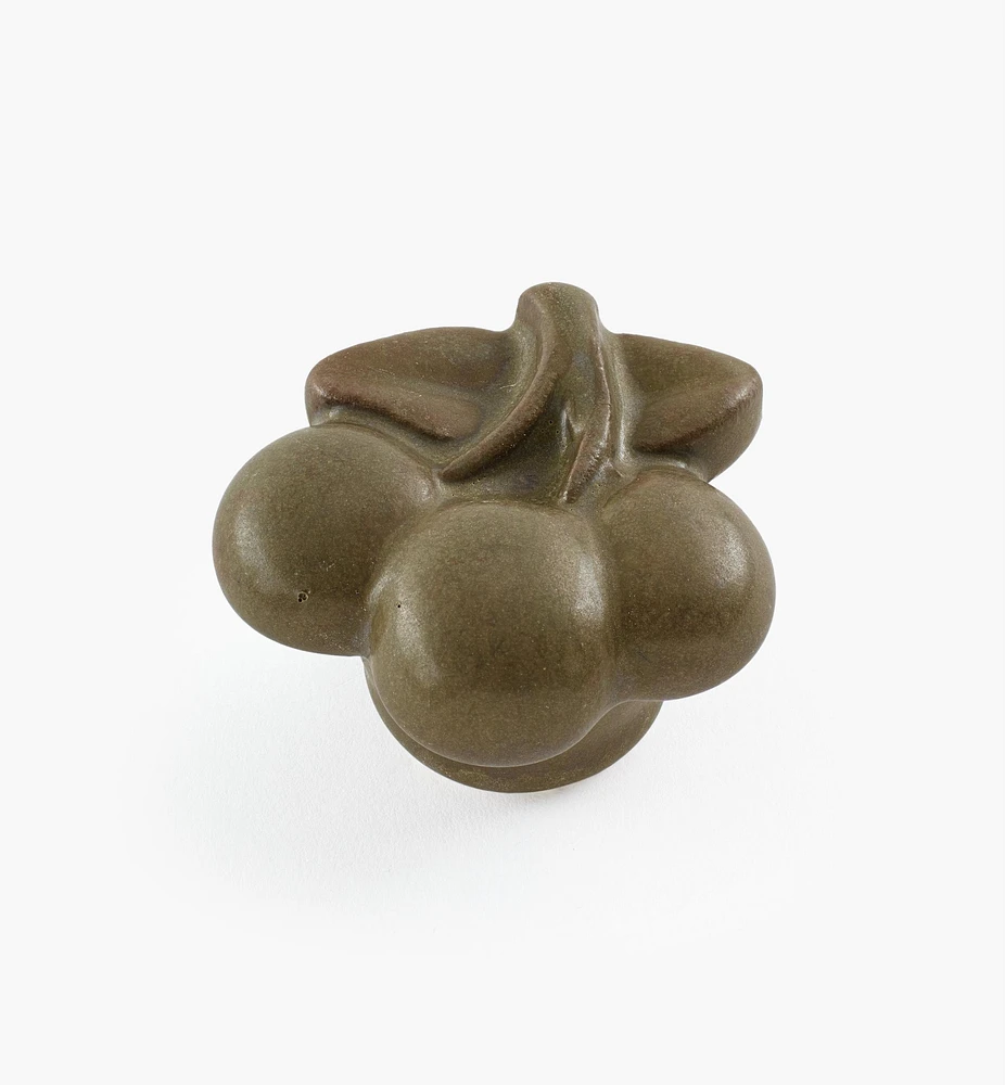 Boutons en céramique à motif de cerise