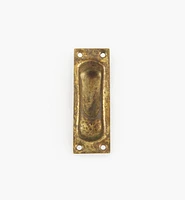 Solid Brass Plate Recessed Pull