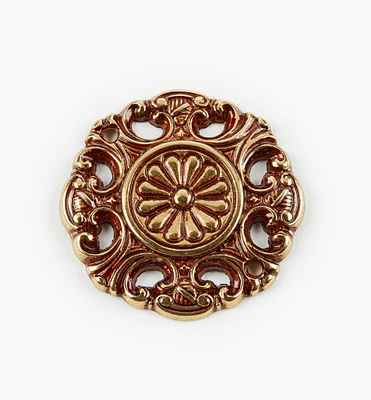 Cast Brass Appliqué Rosette Accents