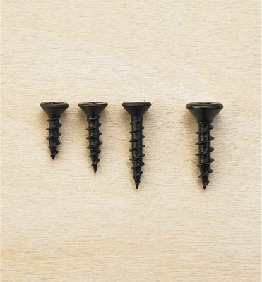 Flat-Head Black Steel Screws