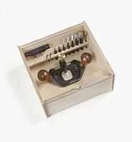 Ensemble de guimbarde standard, coffret et fers impériaux Veritas