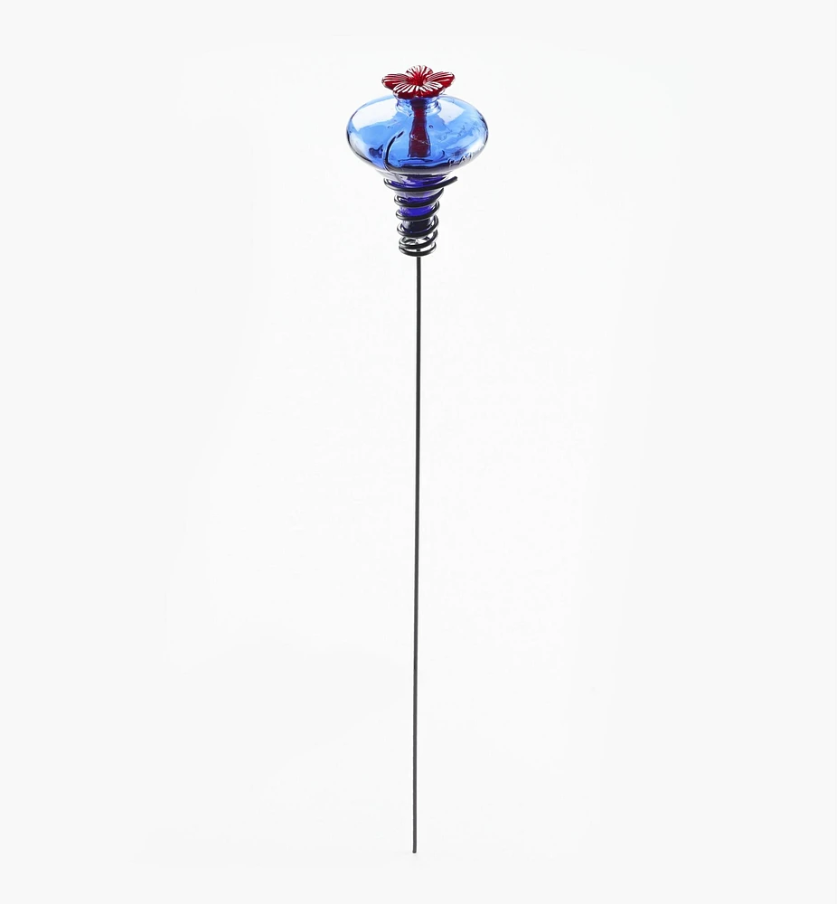 Glass Flower Hummingbird Feeder