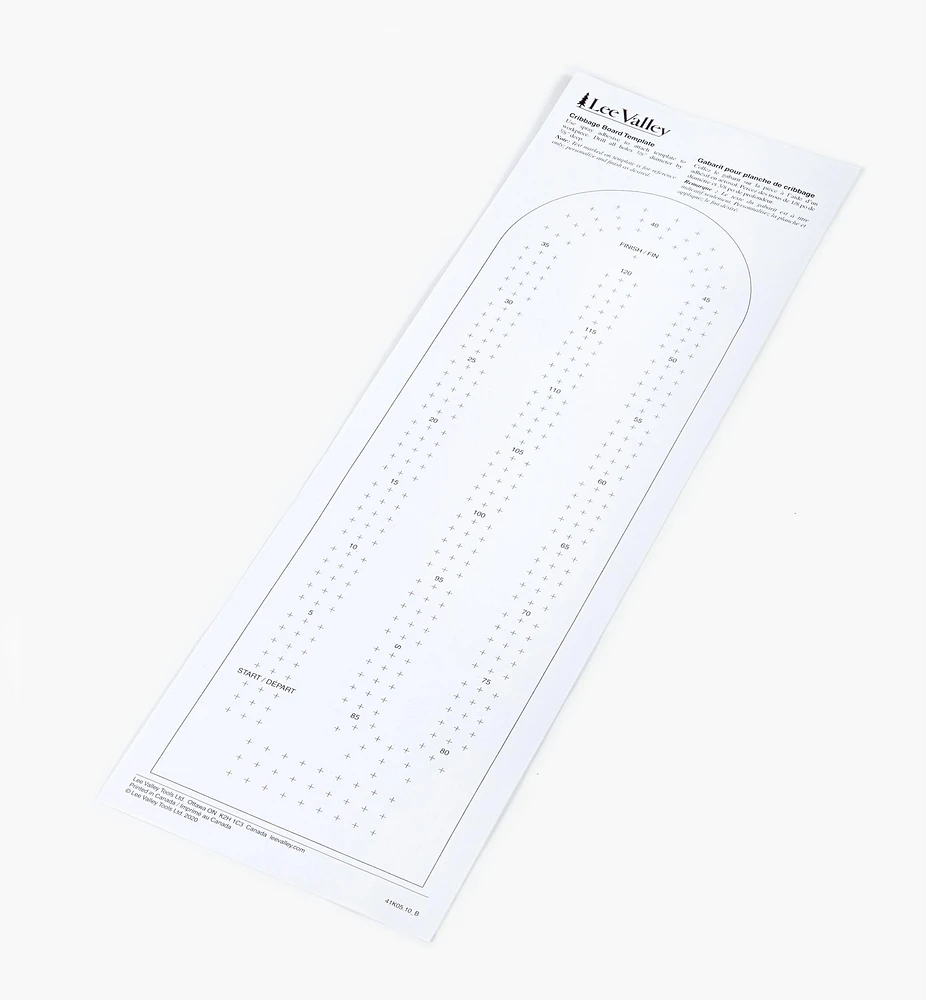 Cribbage Board Template
