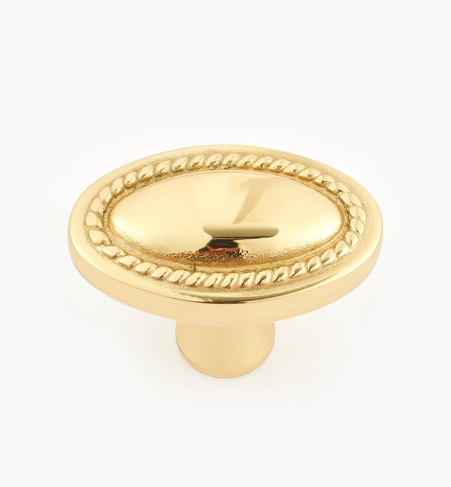 Rope-Edged Oval Knob