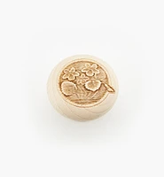 Boutons en bois sculptés au laser