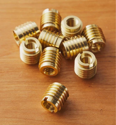 5/16-18 Brass Knife-Edge Insert Nuts