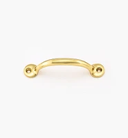 4" Cast Brass Oval-Post Utility Handle