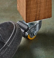 Low-Profile Polyurethane Caster with Brake