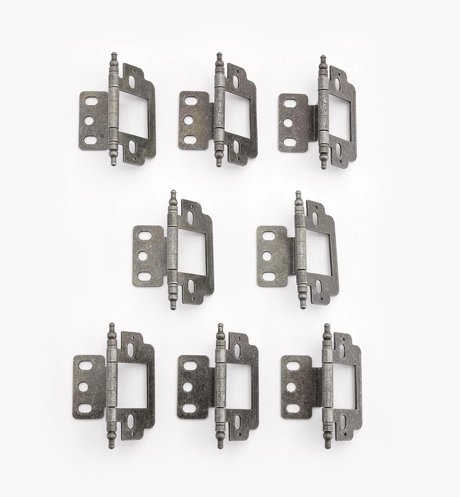 Bulk Sets of Wrought-Iron Partial-Wrap Inset Hinges