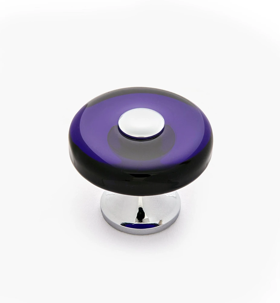Tinted Glass Disc Knob