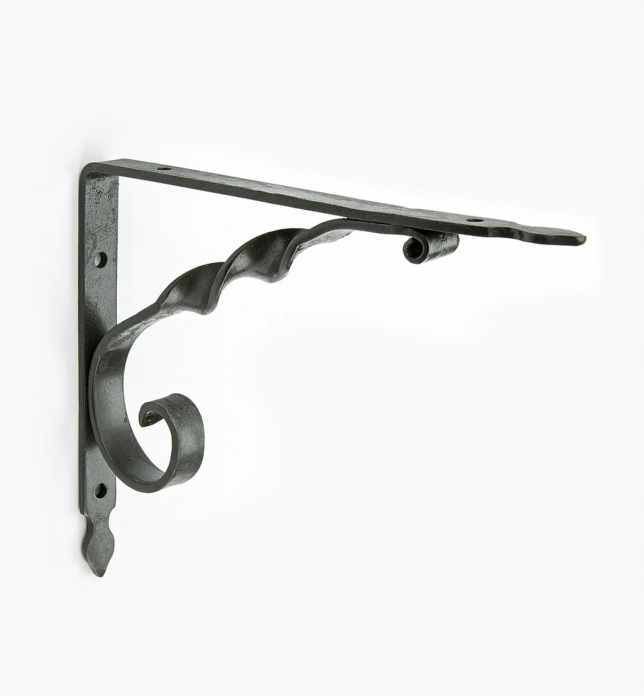 Console en fer forgé pour tablettes, torsade