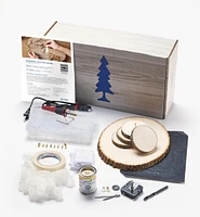 Make It Yourself Pyrography Clock & Coasters Kit