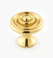 Turned Brass Raised Knobs