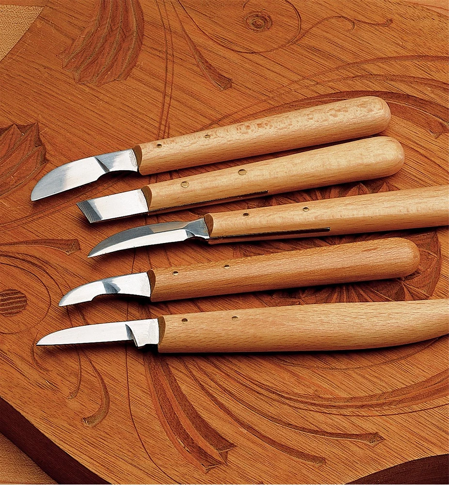 Jeu de 5 couteaux de sculpteur allemands