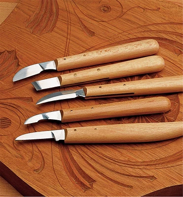 Jeu de 5 couteaux de sculpteur allemands